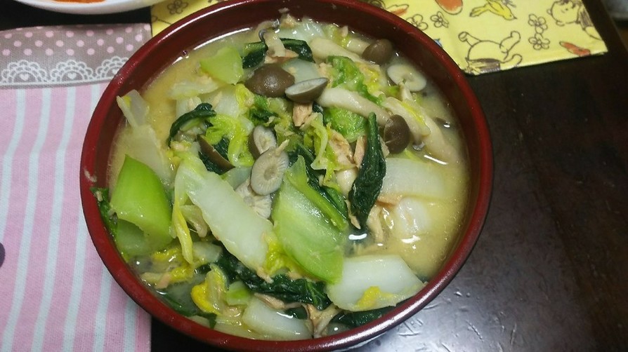 栄養豊富♡青菜の味噌炒めの画像