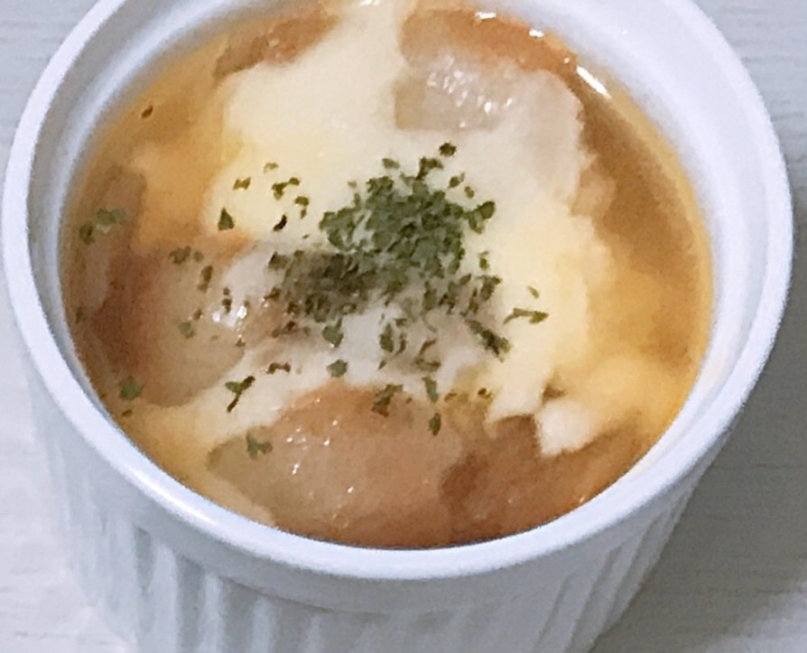 時短 オニオングラタンスープ♡の画像