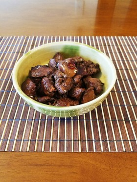 フライパンで簡単よ♪鶏肝煮