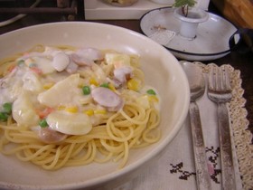 休日のランチに!じゃがベジクリームスパ