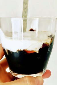 ふるふる低糖、寒天で作るコーヒーゼリー。