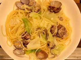 簡単あさりとキャベツのパスタ