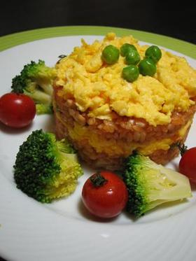 オムライスケーキでひな祭り