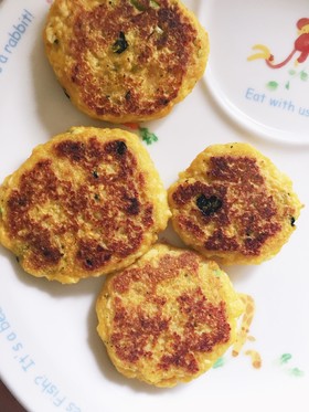 離乳食中期から◎かぼちゃと米粉のお焼き