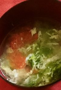 レタスとトマトのたまごスープ