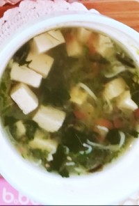 離乳食:豆腐とキュウリのしらす干しスープ