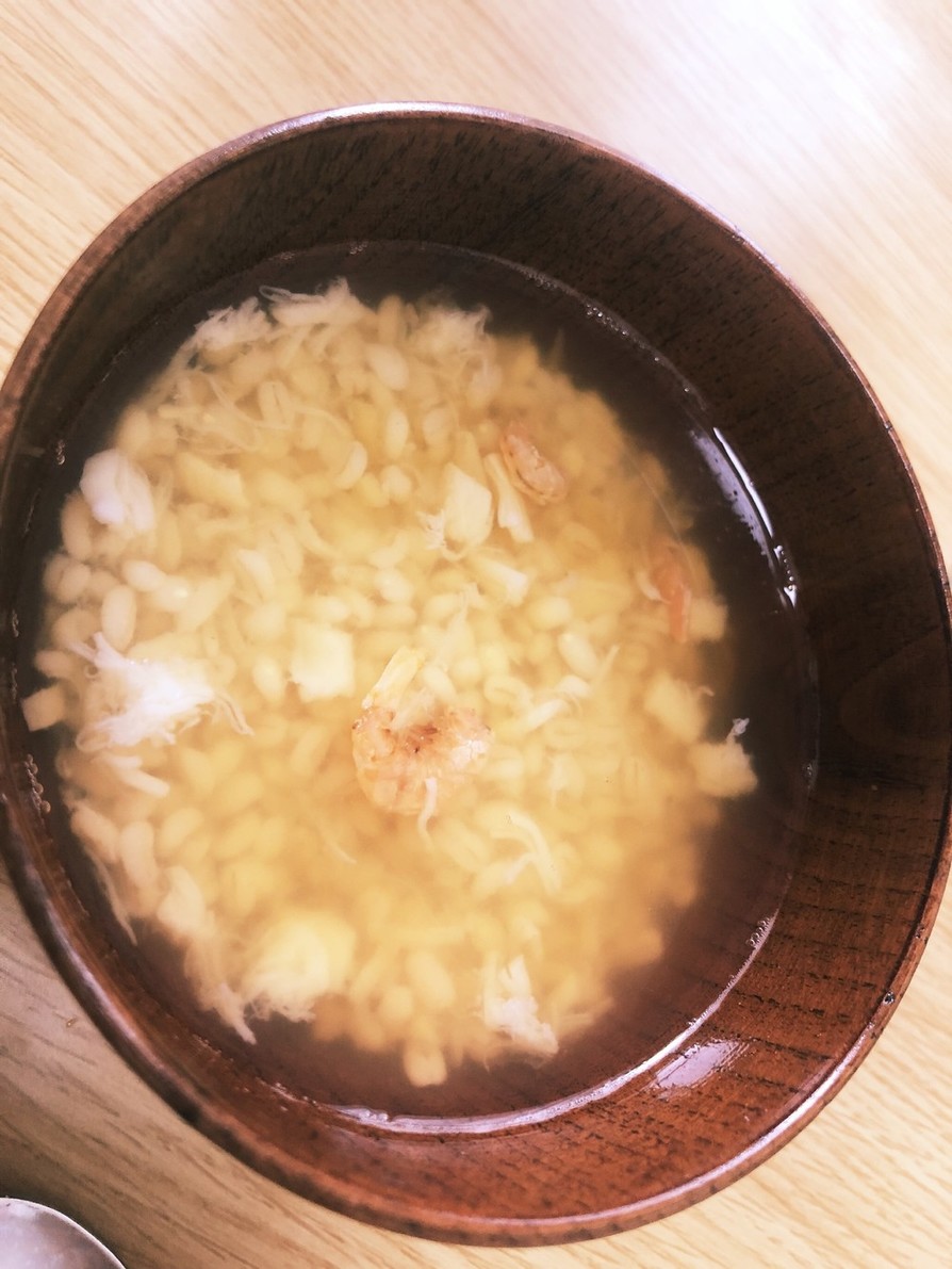 もち麦と帆立貝柱の中華スープ！の画像