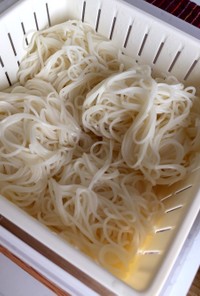 【保存法】茹でた素麺のストレス軽減保存法