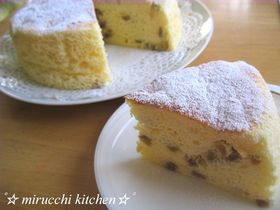 梅酒入り✿ヨーグルトスフレケーキ