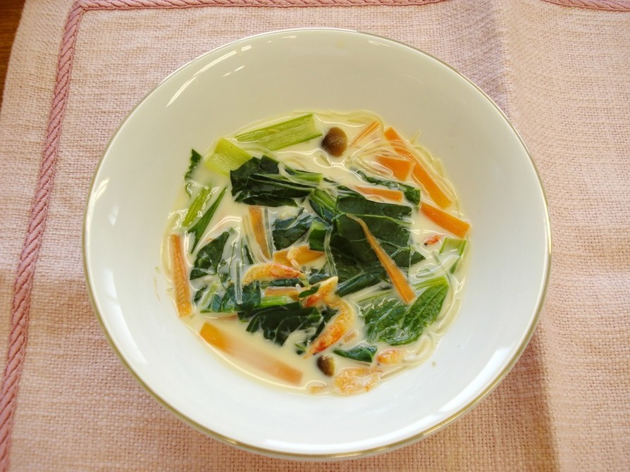 小松菜のアジアンスープの画像