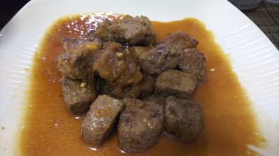 簡単・牛（成型）肉のシャリアピンステーキの写真