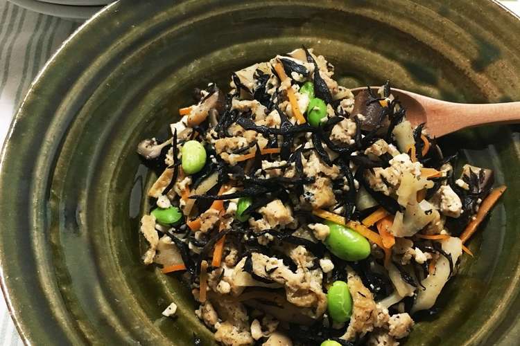 セブン風 お豆腐とひじきの煮物 再現 レシピ 作り方 By ｍｏｋｏｓｎｏｗ クックパッド 簡単おいしいみんなのレシピが353万品