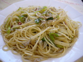 ☆長ネギとしらすの和風パスタ☆