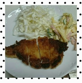 豚カツ肉のからしバター焼き