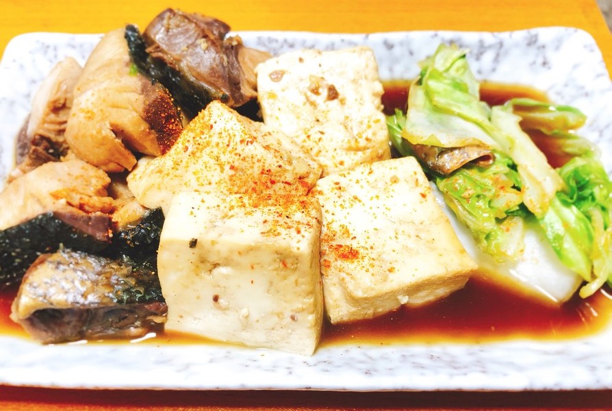 【５分で煮物】豆腐と鰤の時短煮物の画像