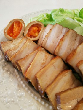 豚ばら肉!烏龍茶の煮豚