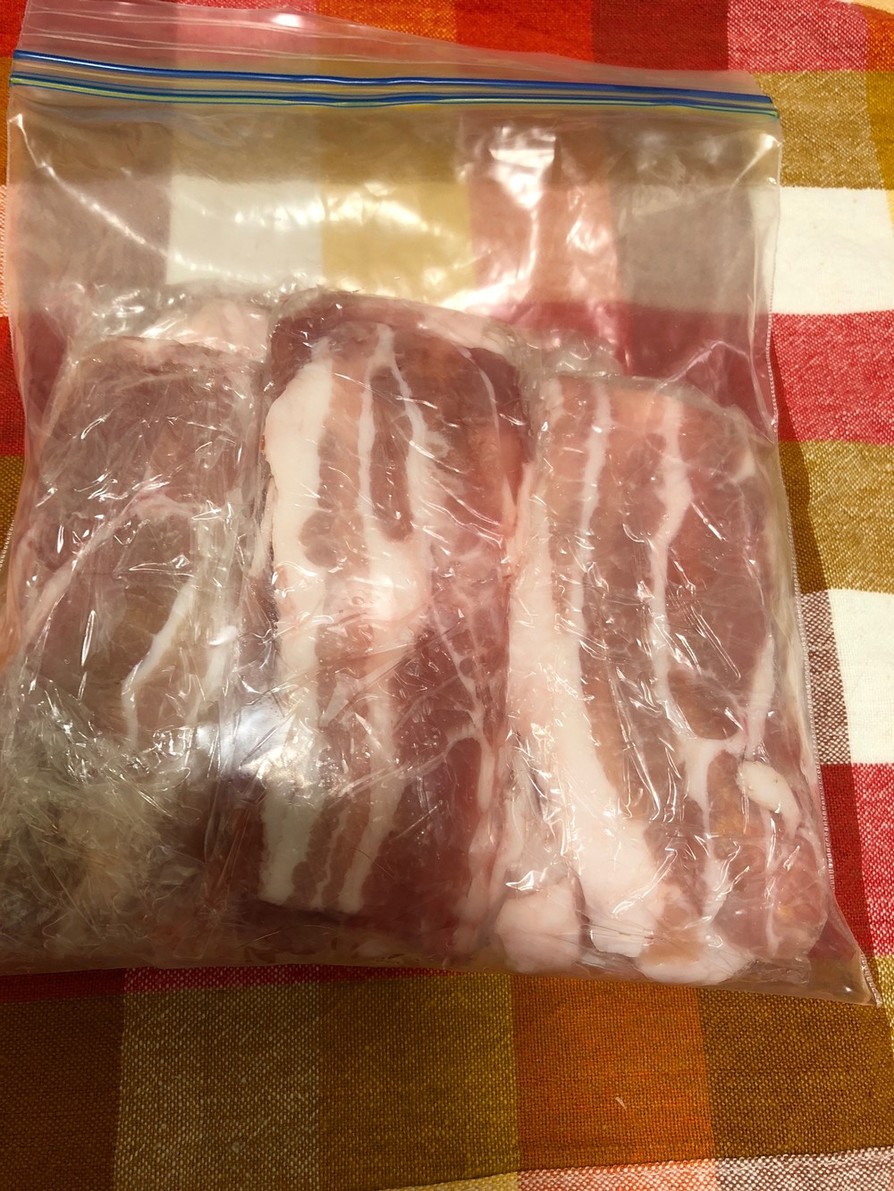 バラ肉･こま切れ肉などの冷凍保存の画像