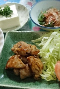 鶏モモの塩ダレ焼き(*^^*)♪