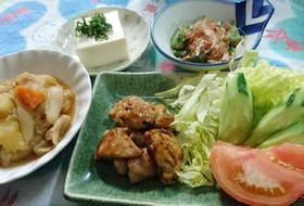 鶏モモの塩ダレ焼き(*^^*)♪