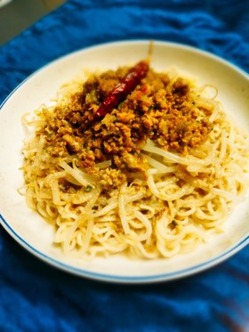 ゴーヤ入り肉味噌で✤冷やし担担麺風