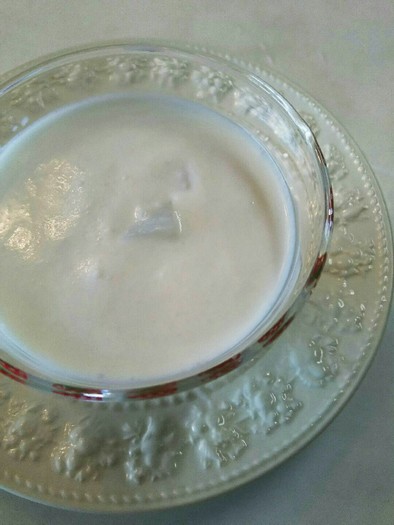 ココナッツミルク！ナタデココとタピオカの写真