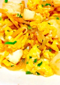 【簡単】ふわふわ卵と豆腐の中華風炒り豆腐