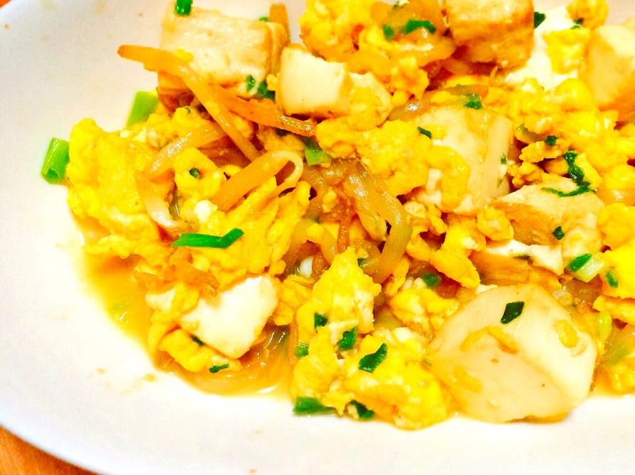 【簡単】ふわふわ卵と豆腐の中華風炒り豆腐の画像