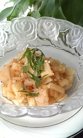 大根とレンコンと青じその簡単即席漬け