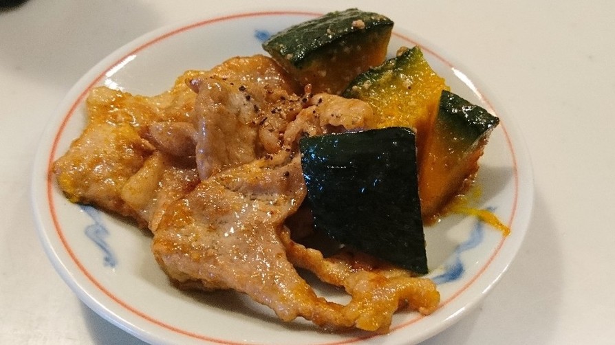 豚肉とかぼちゃのオイマヨ炒め☆の画像