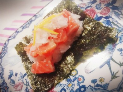 ＊サーモンの塩麹柚子おろし手巻き寿司＊の写真