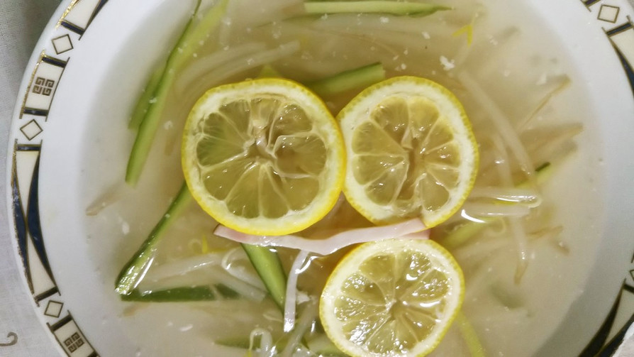 もやしとハムの冷たいレモンスープの画像