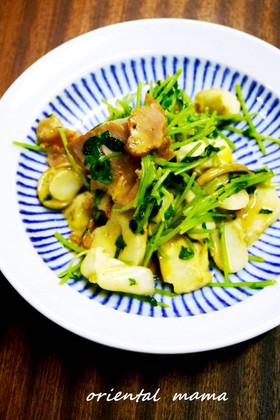 時短!豆苗エリンギ焼き豚コチュマヨソテ~