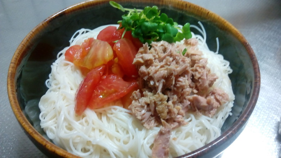 素麺　ツナマヨの画像