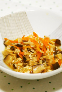 高野豆腐と干し椎茸のコロコロ煮物♪