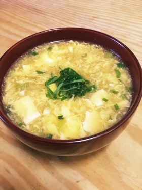 卵入り あんかけ豆腐汁 お吸い物