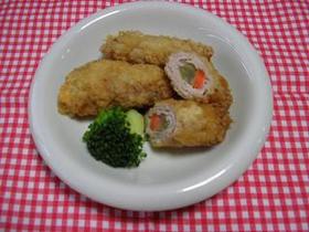 セロリ&人参の豚肉巻きフライ