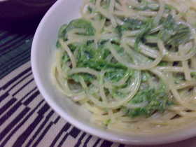 生海苔のクリームパスタ