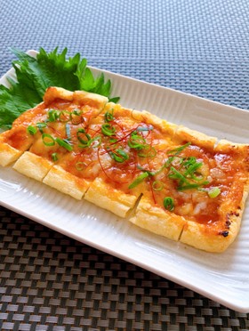 簡単★油揚げのピリ辛チーズ焼き