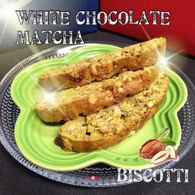 抹茶とホワイトチョコが絶品♡ビスコッティ