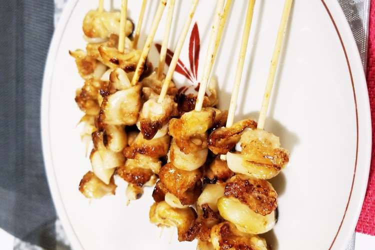 鶏皮とにんにく串 蒲焼のタレで レシピ 作り方 By ここ左衛門 クックパッド 簡単おいしいみんなのレシピが356万品
