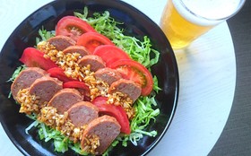 ミートローフの香味だれサラダ