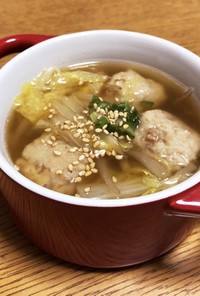 簡単♪肉団子と白菜の中華スープ