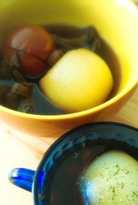 丸ごと野菜のゴボウ茶スープ