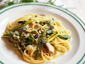時短★アスパラとツナのワンポットパスタ