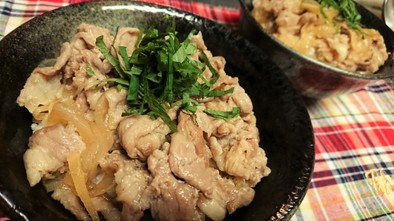 レンチン【簡単！豚丼】子供喜ぶガッツリ丼の写真