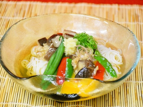乾しいたけの冷やし素麺