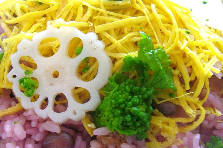 ピンクが綺麗 黒豆ご飯のちらし寿司 レシピ 作り方 By エルン クックパッド 簡単おいしいみんなのレシピが355万品