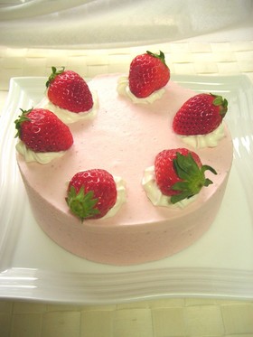 春色❤苺のムースケーキ