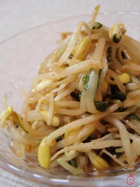 さっぱりもやしの中華風和え物