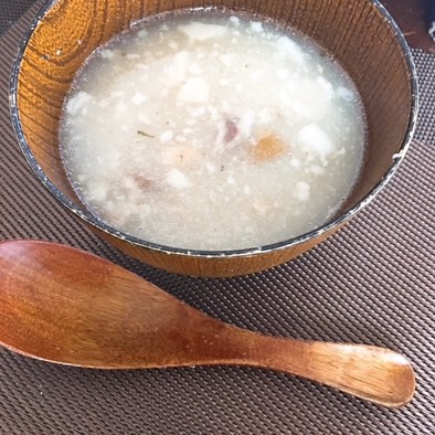 もち米入り参鶏湯風〜美肌に豚足スープの写真
